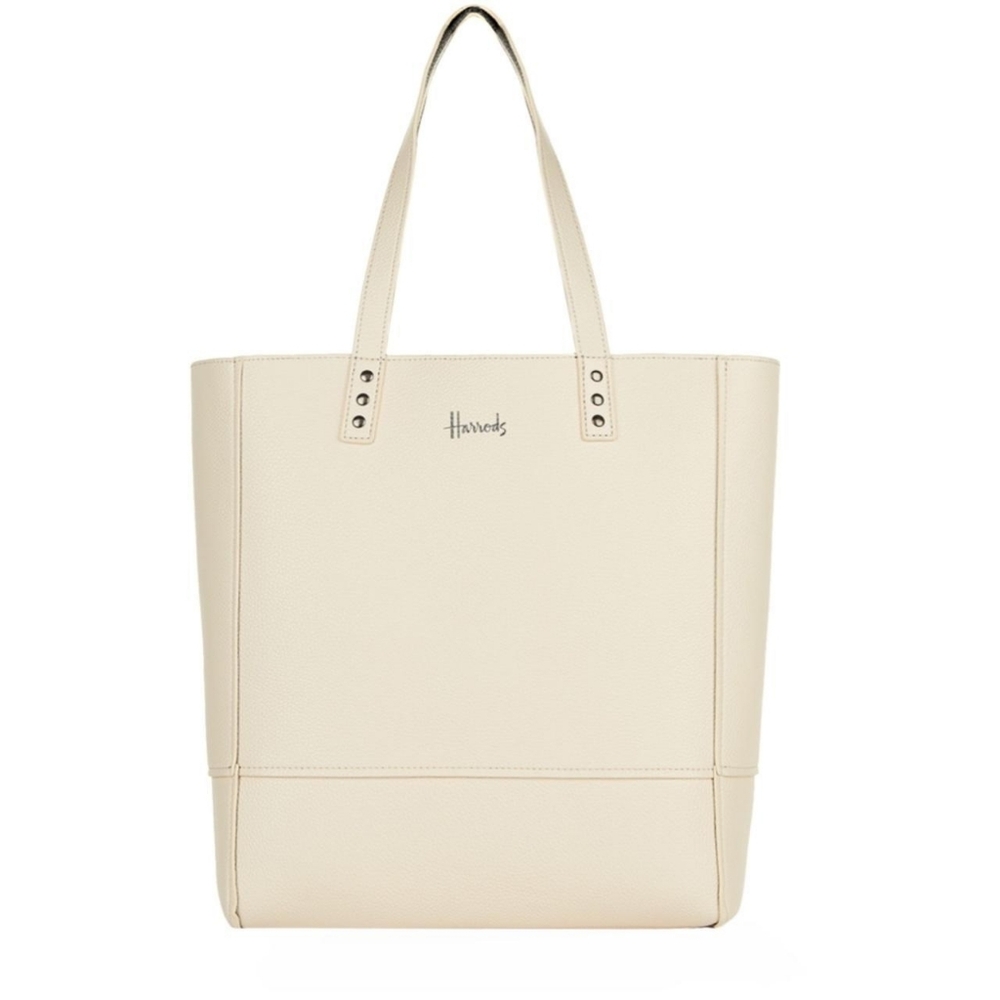 Harrods 2-in-1 Reversible Tote Bag Black/Cream NWT